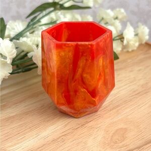 Firey Red and Orange Make-up Brush Holder